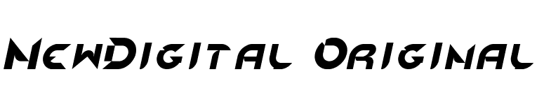 NewDigital Original font preview