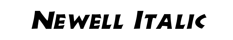 Newell Italic font preview