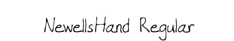 NewellsHand Regular font preview