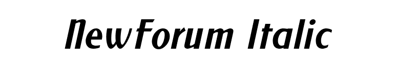 NewForum Italic font preview