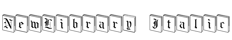NewLibrary Italic font preview