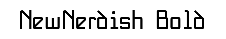 NewNerdish Bold font preview