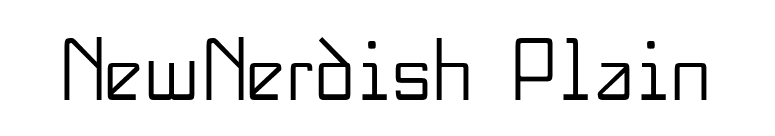 NewNerdish Plain font preview