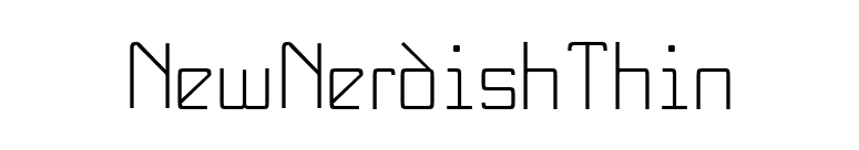 NewNerdishThin font preview