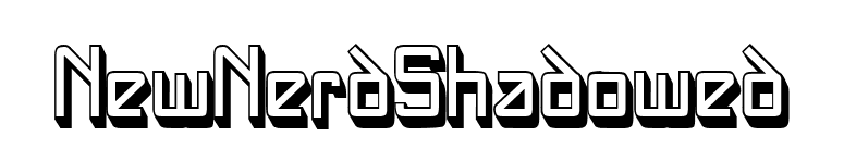 NewNerdShadowed font preview