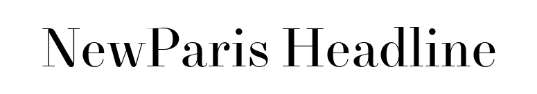 NewParis Headline font preview