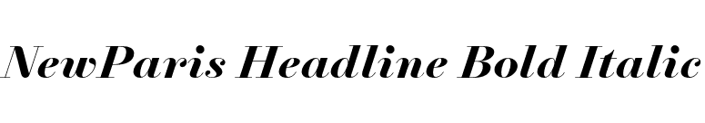 NewParis Headline Bold Italic font preview