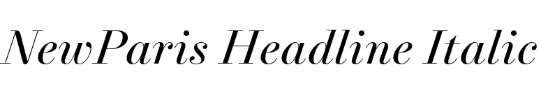 NewParis Headline Italic font preview
