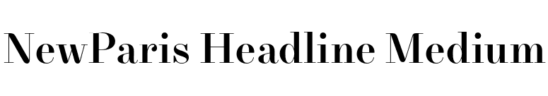 NewParis Headline Medium font preview