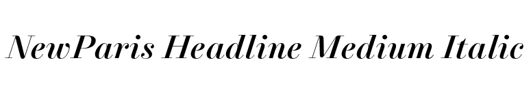 NewParis Headline Medium Italic font preview
