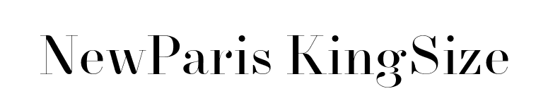 NewParis KingSize font preview