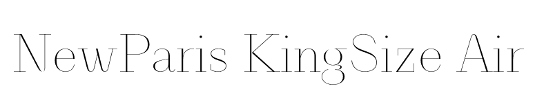 NewParis KingSize Air font preview