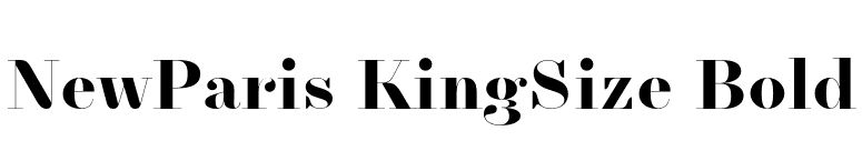 NewParis KingSize Bold font preview