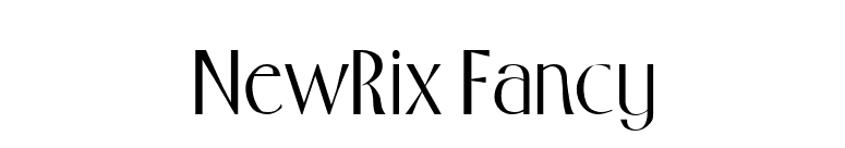 NewRix Fancy font preview