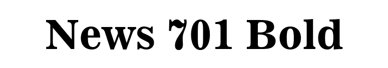 News 701 Bold font preview