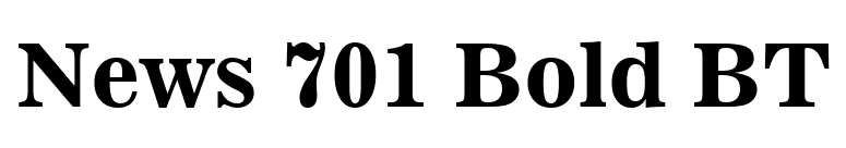 News 701 Bold BT font preview