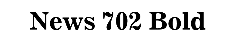 News 702 Bold font preview