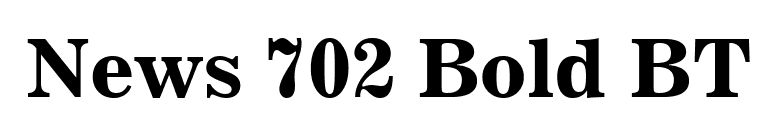 News 702 Bold BT font preview