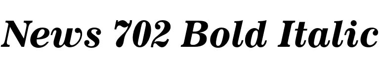 News 702 Bold Italic font preview