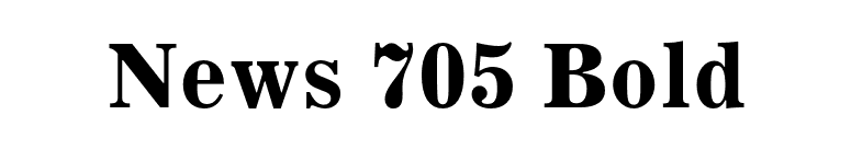 News 705 Bold font preview