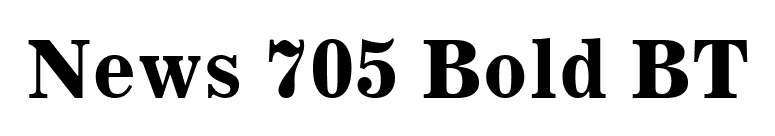 News 705 Bold BT font preview