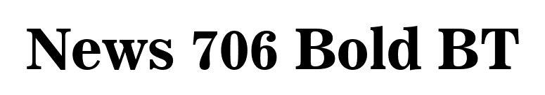 News 706 Bold BT font preview