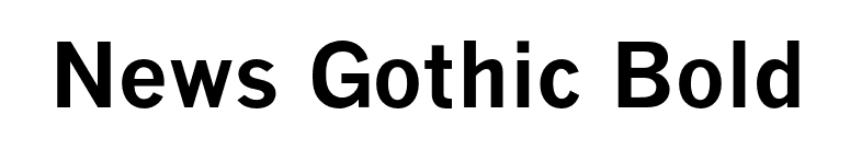 News Gothic Bold font preview