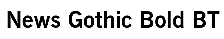 News Gothic Bold BT font preview