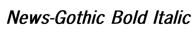 News-Gothic Bold Italic font preview