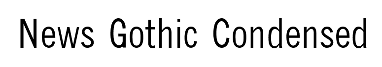 News Gothic Condensed font preview