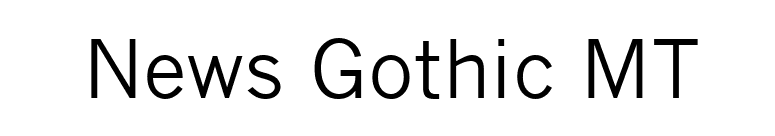 News Gothic MT font preview