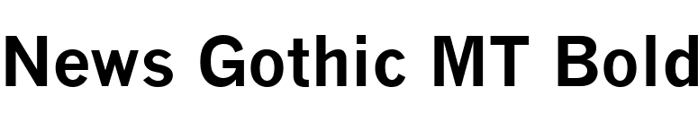 News Gothic MT Bold font preview