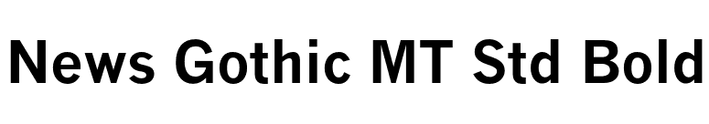News Gothic MT Std Bold font preview