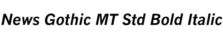 News Gothic MT Std Bold Italic font preview