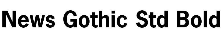 News Gothic Std Bold font preview