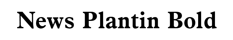 News Plantin Bold font preview