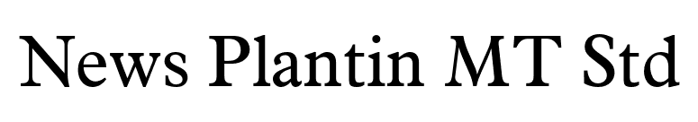 News Plantin MT Std font preview