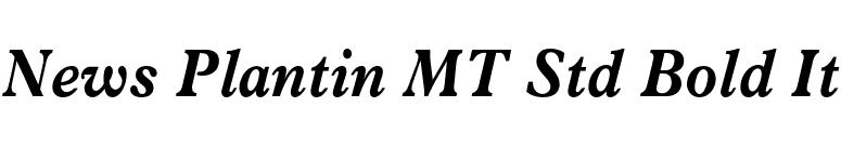 News Plantin MT Std Bold It font preview