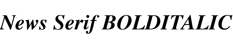 News Serif BOLDITALIC font preview