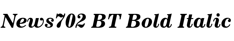 News702 BT Bold Italic font preview