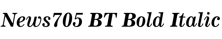 News705 BT Bold Italic font preview