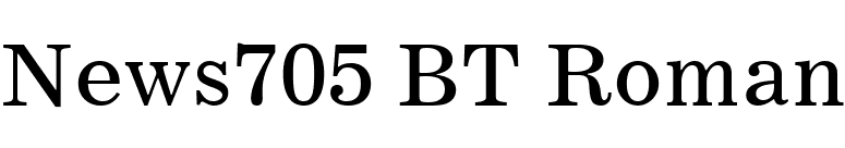 News705 BT Roman font preview