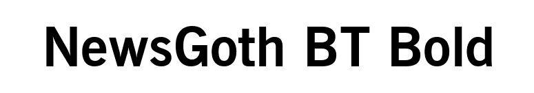 NewsGoth BT Bold font preview