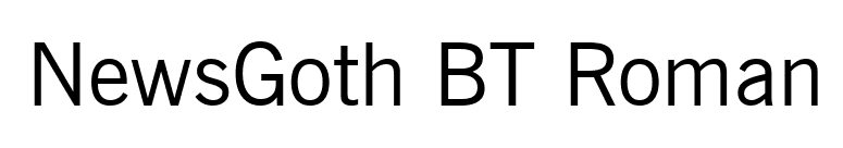 NewsGoth BT Roman font preview