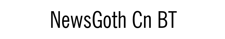 NewsGoth Cn BT font preview