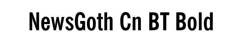 NewsGoth Cn BT Bold font preview