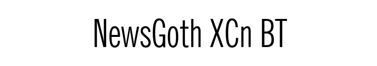 NewsGoth XCn BT font preview