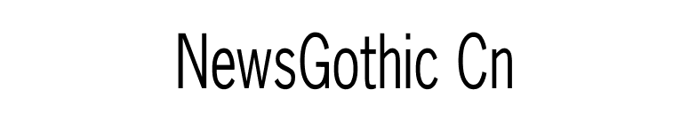 NewsGothic Cn font preview
