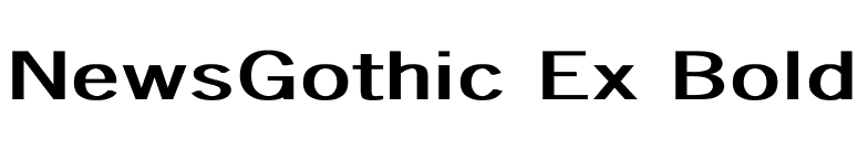 NewsGothic Ex Bold font preview