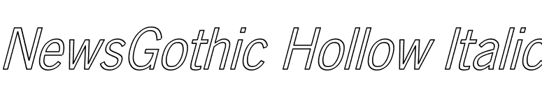NewsGothic Hollow Italic font preview